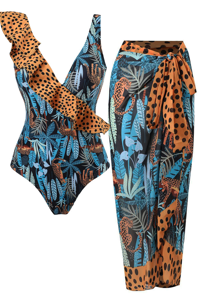 Swimwear One Piece Costa Aurelia One Piece Purple Swimsuit And Pareo Set Olosomo Magio