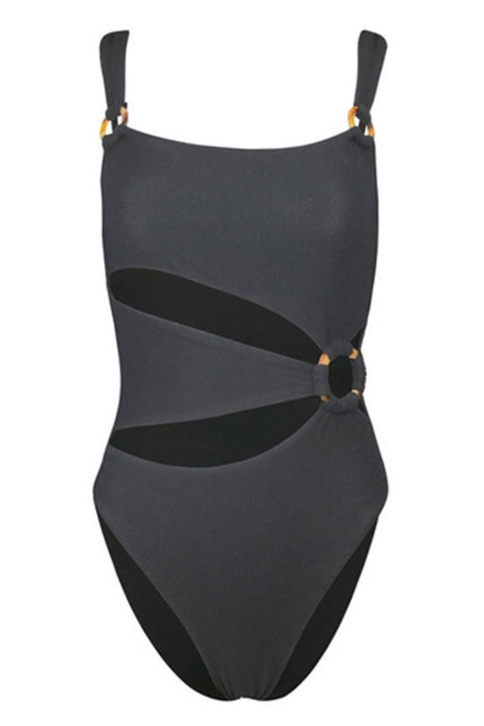 Legiona Black One Piece Swimsuit With Cutouts Women's Swimwear One