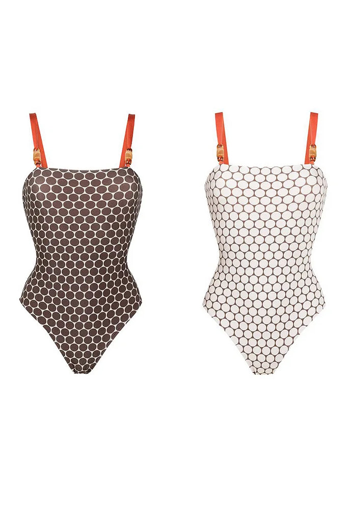Luciano Ολόσωμο Μαγιό Διπλής Όψης και Παρεό | Γυναικεία Μαγιό - Ολόσωμα - Swimwear | Luciano Double Sided Swimsuit and Pareo