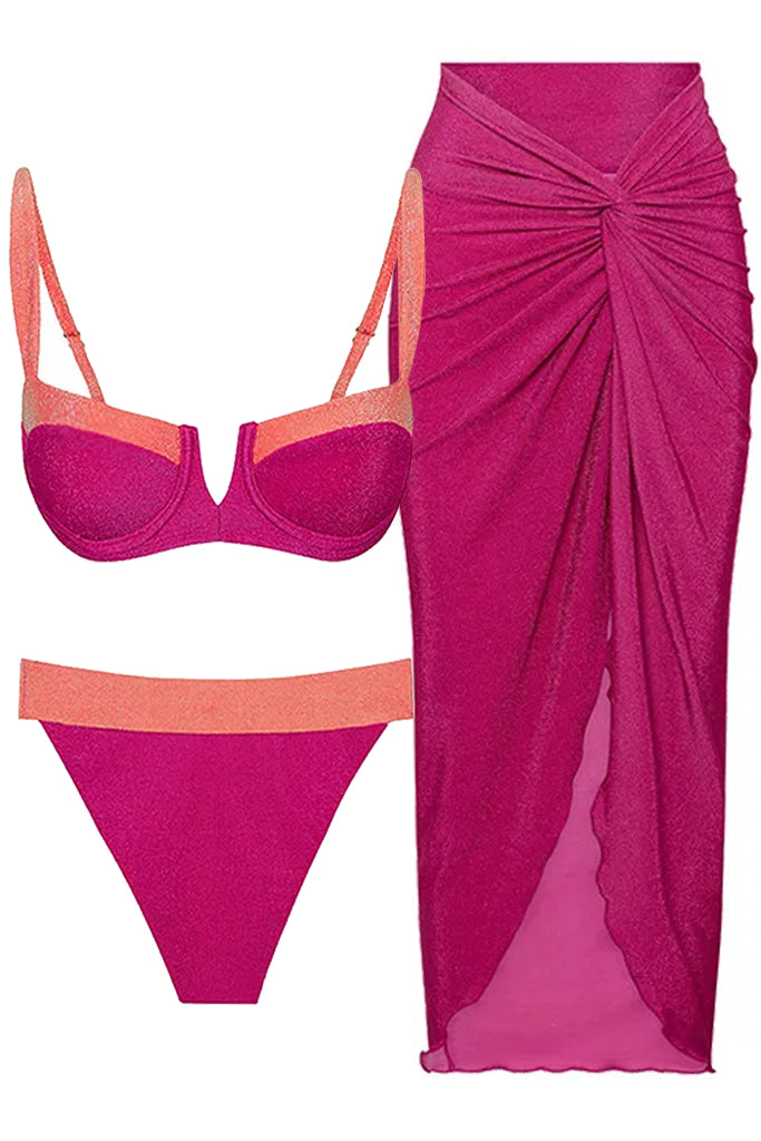 Swimwear Whimsical Metallic Bikini With Pareo Metalize Mpikini Magio