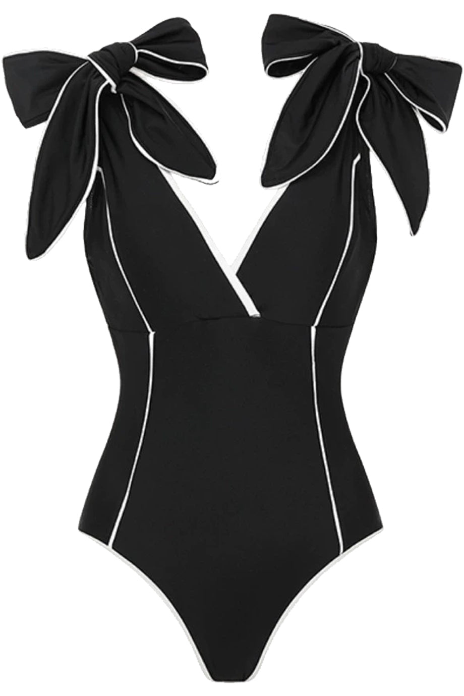 Vireya Μαύρο Ολόσωμο Μαγιό με Φιόγκους | Μαγιό - Ολόσωμα - Swimwear One Piece | Vireya Black One-Piece Swimsuit with Bows