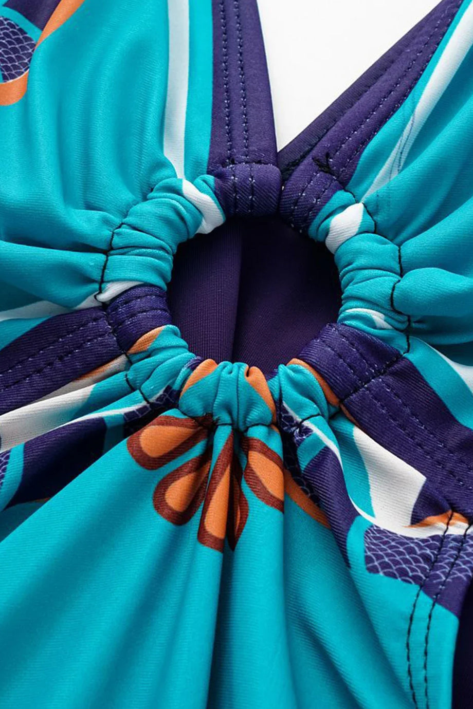 Ethilia Τιρκουάζ Ολόσωμο Tankini Μαγιό και Παρεό Σετ | Μαγιό - Ολόσωμα - Swimwear One Piece | Ethilia Turquoise One-Piece Tankini Swimsuit and Pareo Set