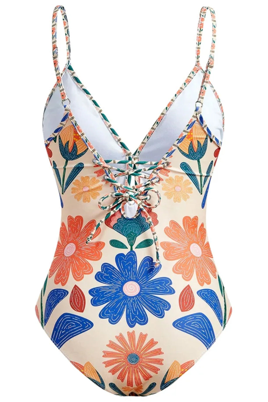 Maelisca Ολόσωμο Φλοράλ Μαγιό και Φούστα Παρεό Σετ | Μαγιό - Ολόσωμα - Swimwear One Piece | Maelisca One-Piece Swimsuit and Pareo Skirt Set