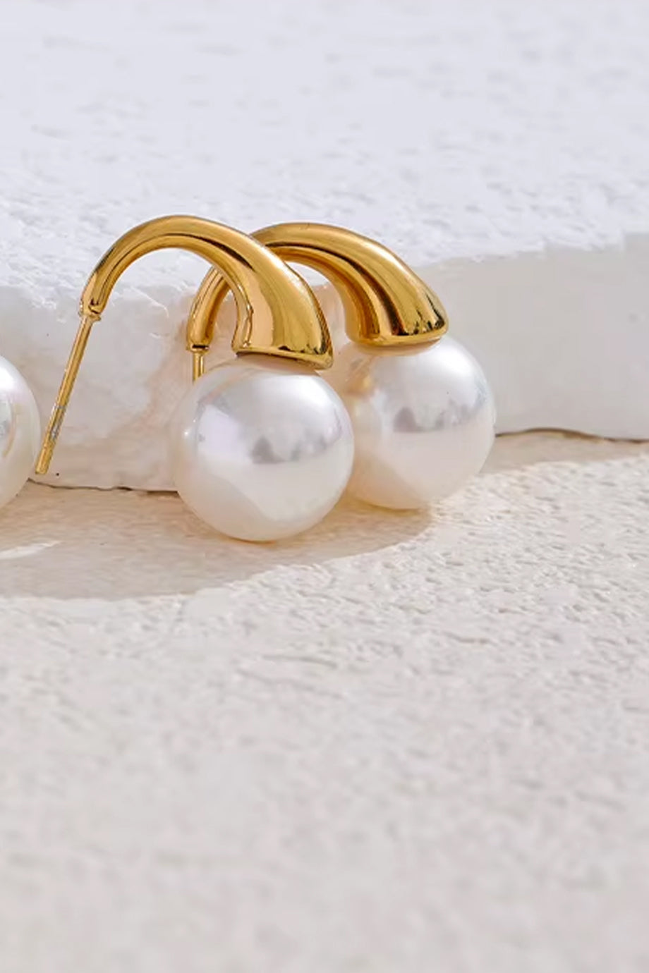 Brand Χρυσά Σκουλαρίκια Κρίκοι με Πέρλες | Κοσμήματα - Σκουλαρίκια - Κρίκοι | Brand Gold Hoop Earrings with Pearls