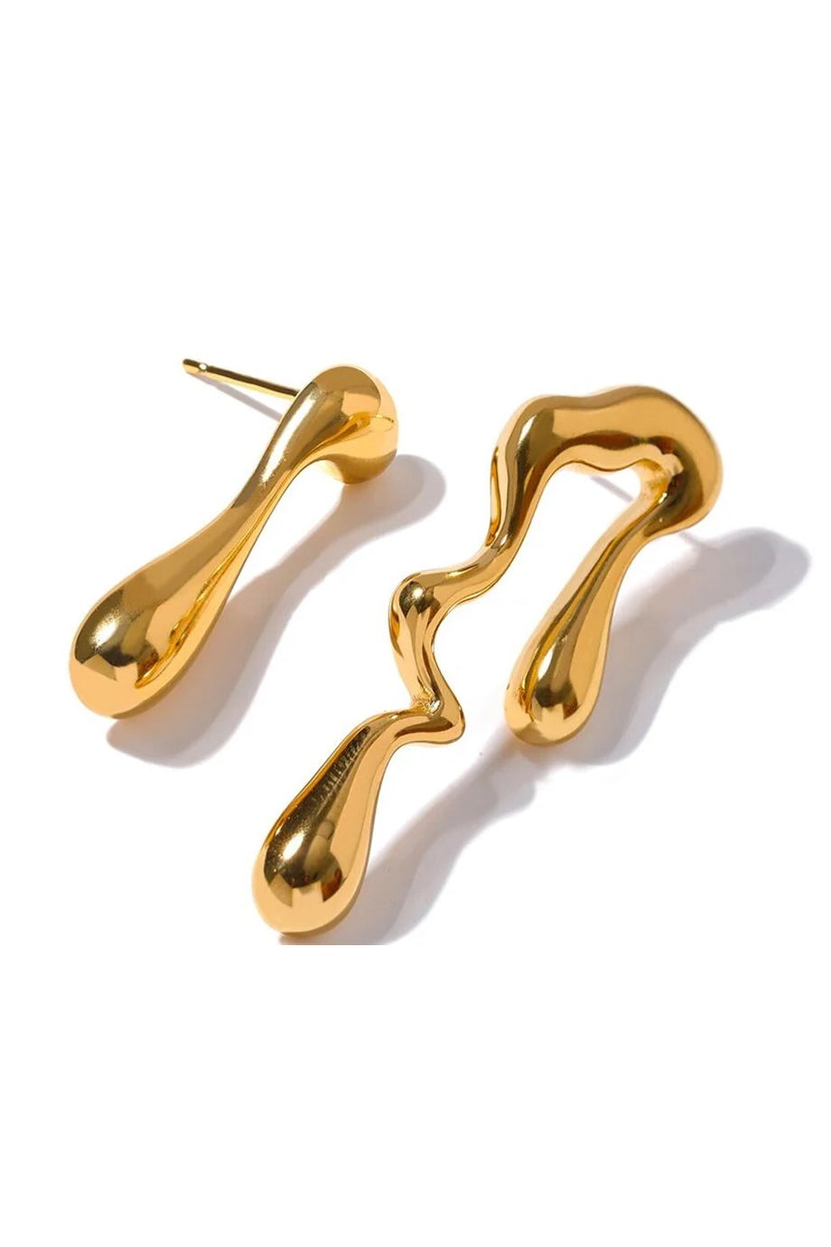 Dangly Χρυσά Ασύμμετρα Σκουλαρίκια | Κοσμήματα - Σκουλαρίκια | Dangly Gold Asymmetrical Earrings