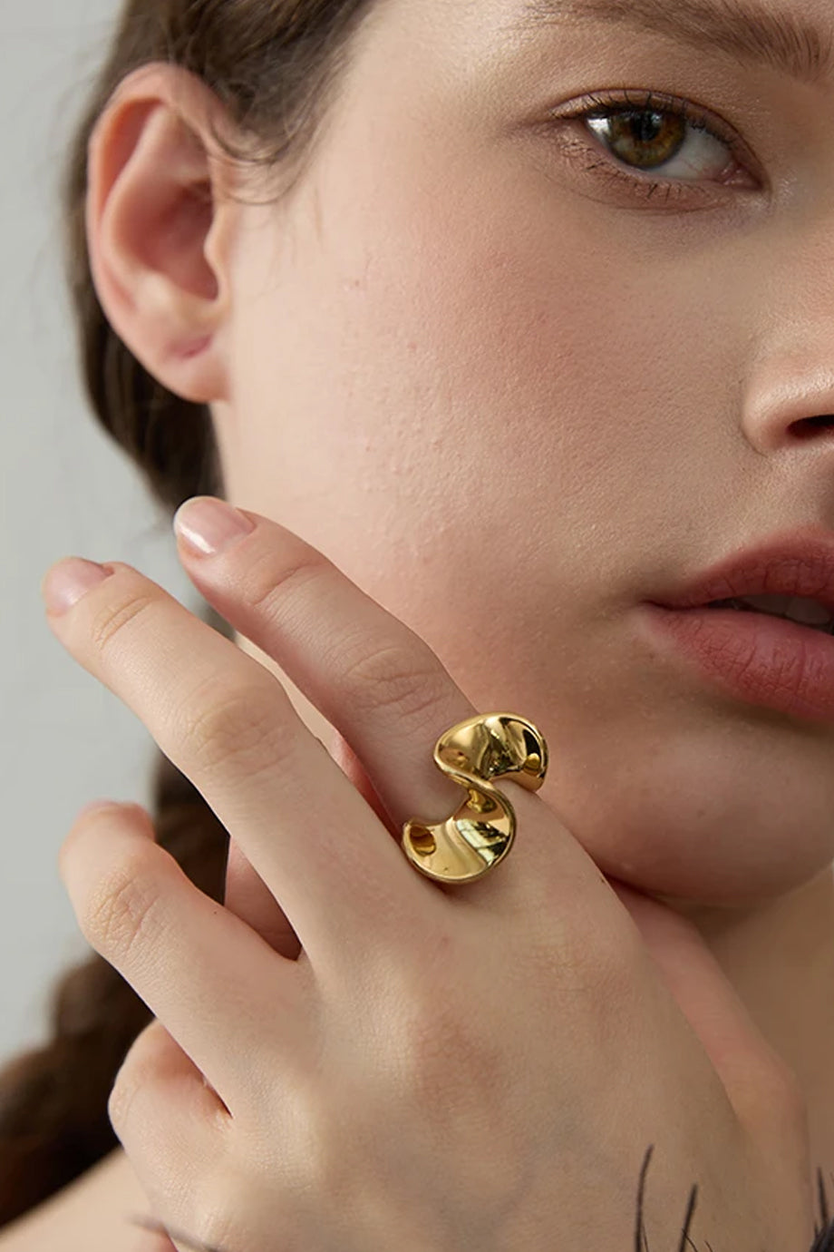 Arcelle Χρυσό Δαχτυλίδι | Κοσμήματα - Δαχτυλίδια - Jewelry Rings | Arcelle Golden Sculptural Ring