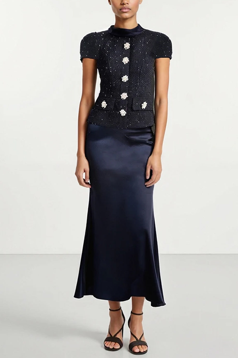 Solange Σατέν Σετ με Κοντό Σακάκι