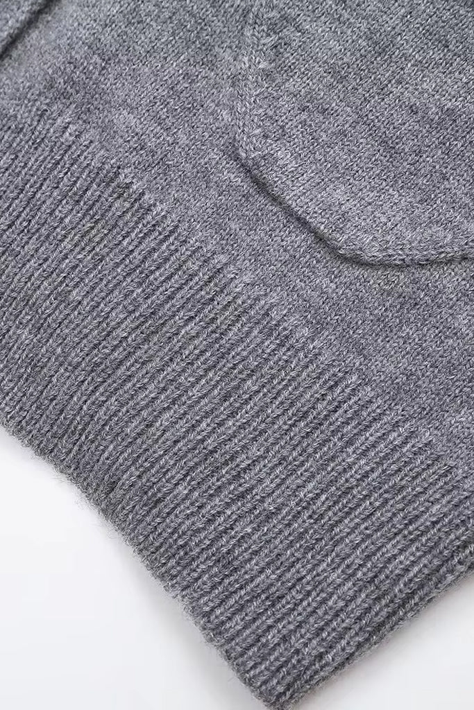 Harriet Γκρι Πλεκτή Ζακέτα | Ζακέτες - Πλεκτά - Knitwear | Harriet Grey Knit Cardigan