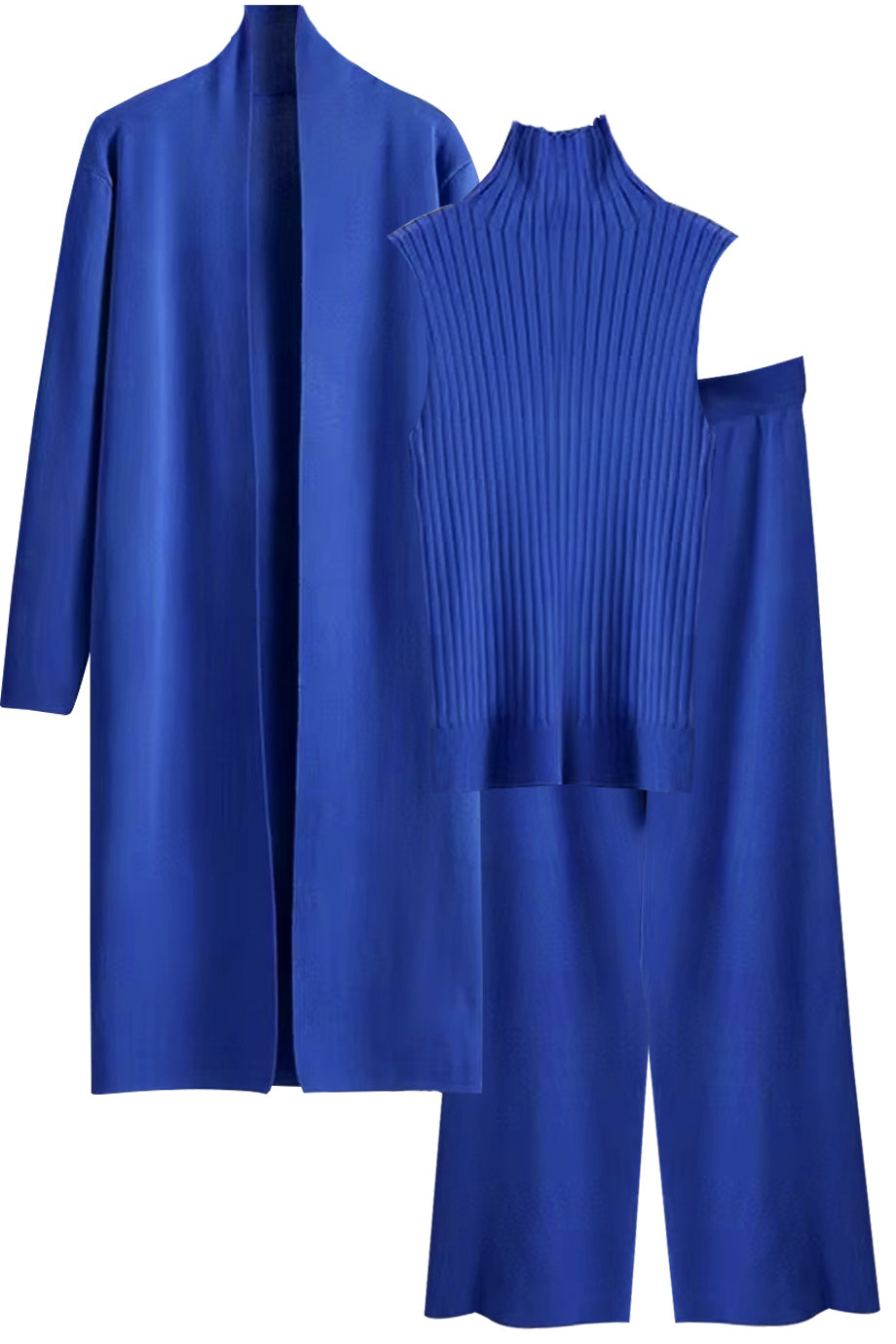 Seraphiel Πλεκτό Σετ Ζακέτα, Τοπ και Παντελόνι