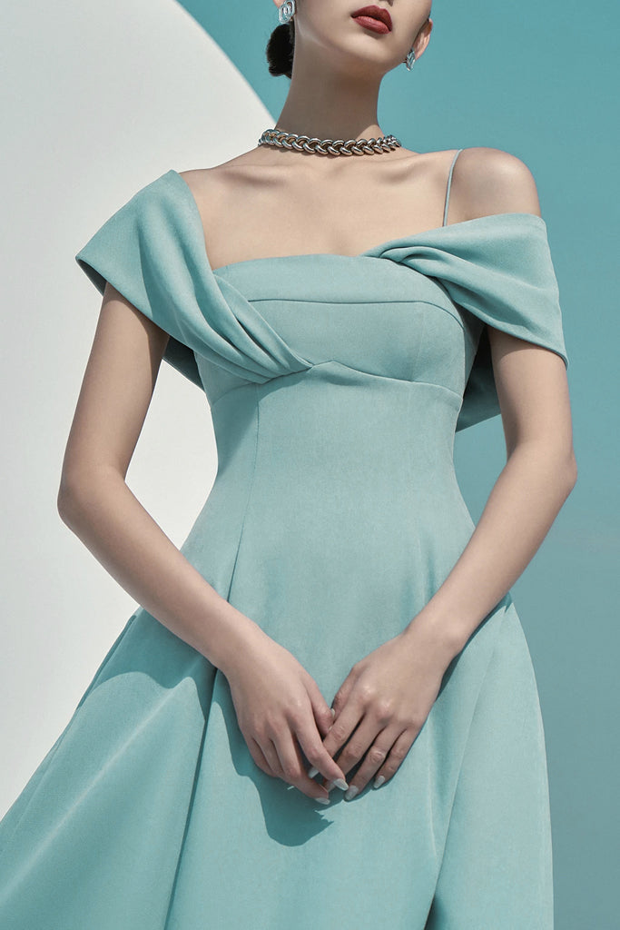 Carla Φόρεμα με έναν Ώμο | Φορέματα - Βραδινά- Evening Dresses | Carla Mint One Shoulder Dress