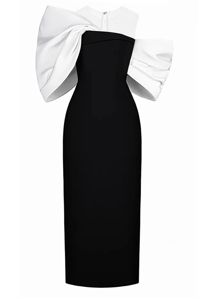 Julietta Μαύρο Φόρεμα με Φιόγκο | Φορέματα - Βραδινά - Evening Dress | Julietta Black Dress with Bow