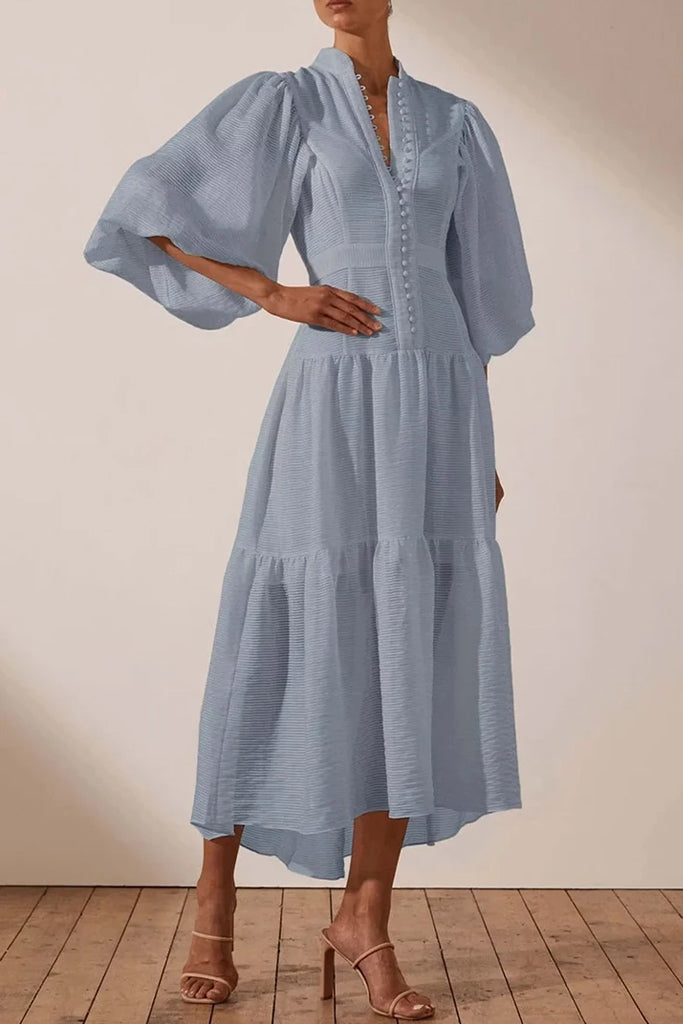 Victoire Γαλάζιο Ασύμμετρο Φόρεμα | Φορέματα - Βραδινά - Evening Dress | Victoire Light Blue Asymmetrical Dress