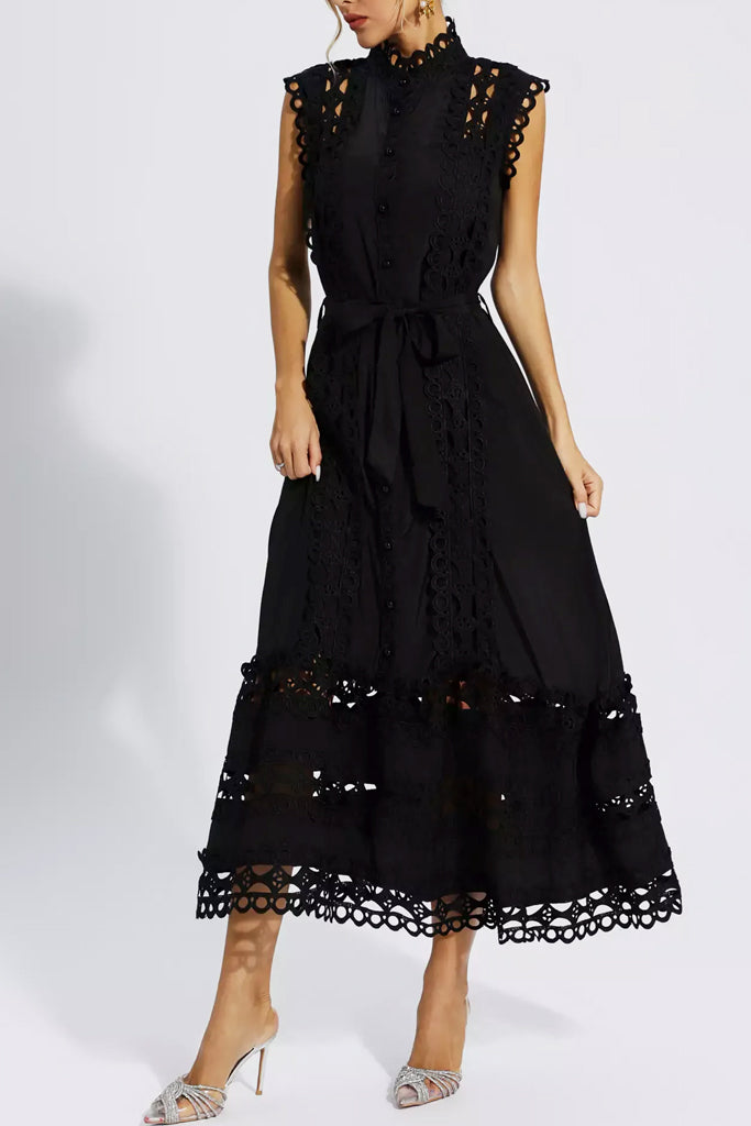 Paulina Μακρύ Φόρεμα με Διάτρητα Σχέδια | Φορέματα - Dresses | Paulina Sleeveless Hollow Maxi Dress