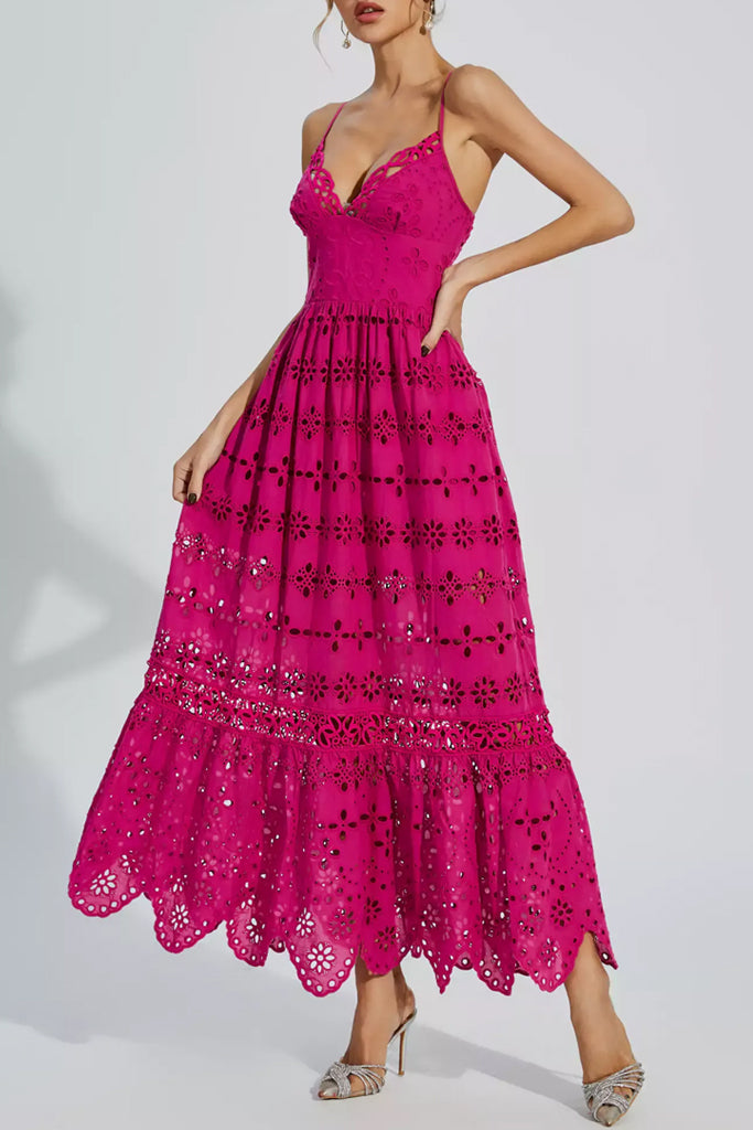 Fabiana Μακρύ Φόρεμα με Διάτρητα Σχέδια | Φορέματα - Dresses | Fabiana Lace Long Dress