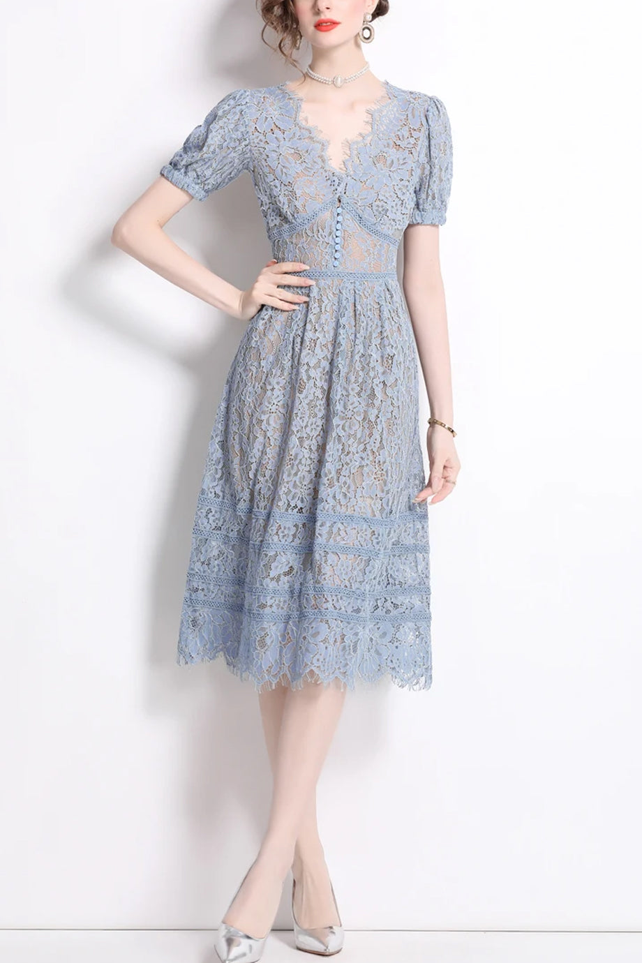 Celestine Φόρεμα με Δαντέλα | Γυναικεία Ρούχα - Φορέματα - Evening Dresses | Celestine Lace Dress