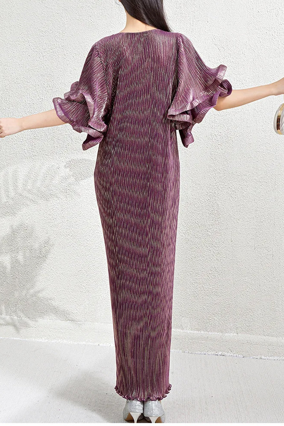 Auriane Μεταλλικό Πλισέ Φόρεμα | Φορέματα - Dresses | Auriane Pleated Long Dress