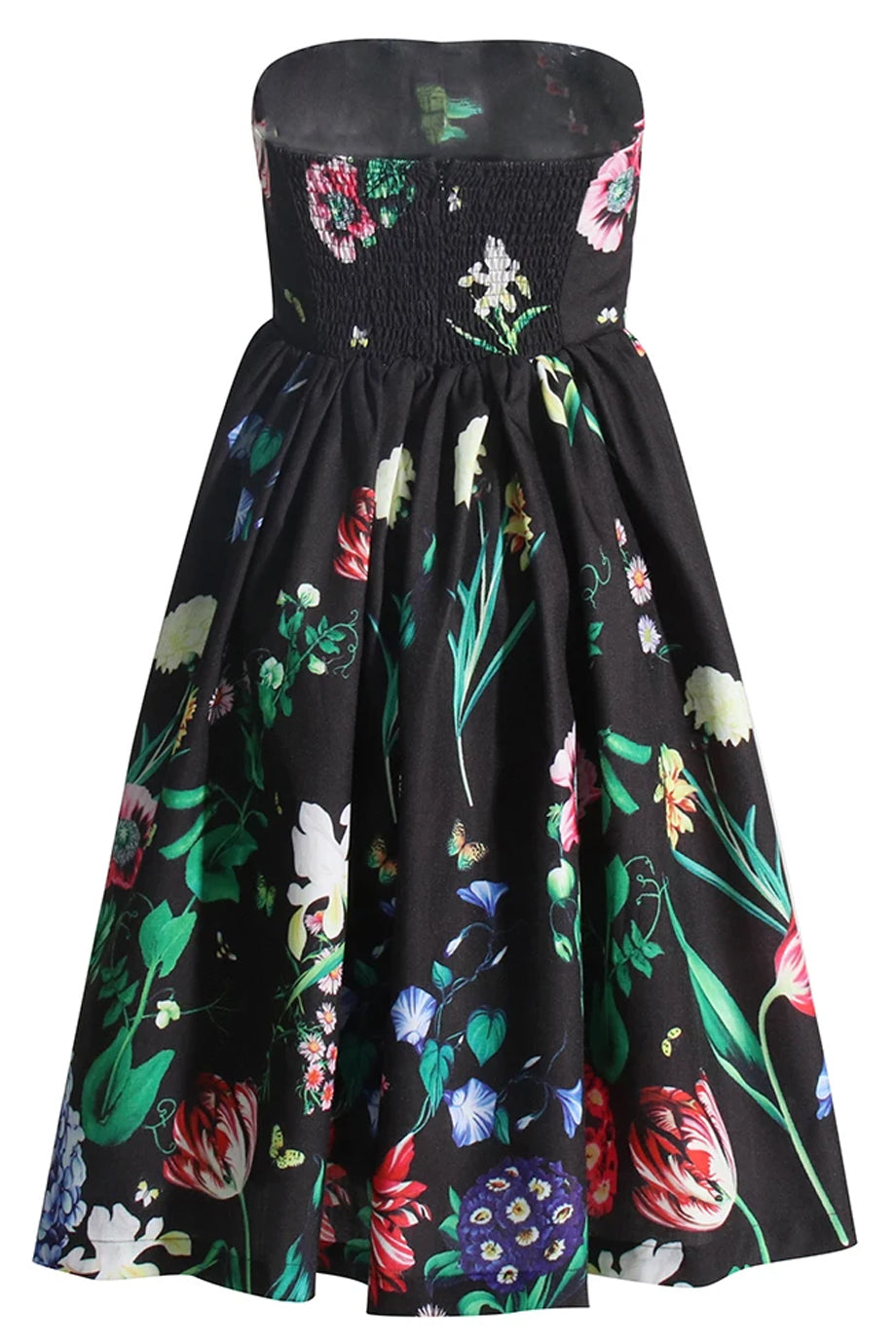 Bellamy Μαύρο Φλοράλ Στραπλες Φόρεμα | Φορέματα - Dresses | Bellamy Strapless Floral Dress