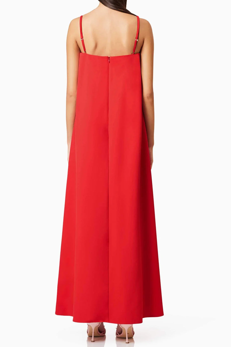 Cameliane Φλοράλ Μάξι Φόρεμα με Τιράντες και Λουλούδια | Γυναικεία Φορέματα - dresses| Cameliane Floral Maxi Dress with Straps and 3D Flower Appliqué