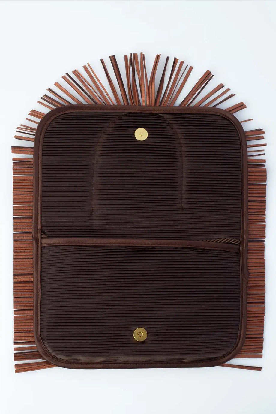 Clutch Me Καφέ Σατέν Τσαντάκι - Alexandra Tsoukala | Γυναικείες Τσάντες - Τσαντάκια - Clutch | Clutch Me Brown Satin Clutch