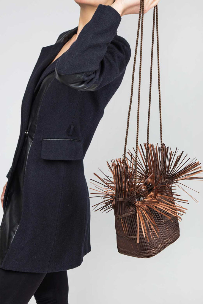 IS THIS A BAG? Καφέ Τσαντάκι - Alexandra Tsoukala | Bags IS THIS A BAG? Brown Satin Bag