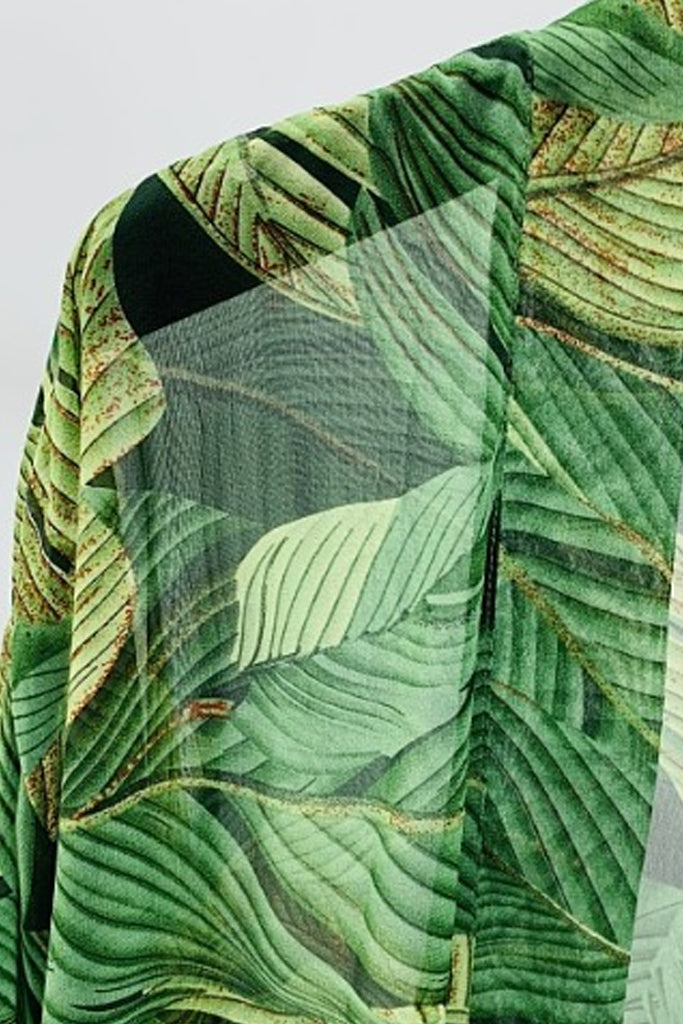 Ichika Πράσινο Εμπριμέ Κιμονό | Γυναικεία Ρούχα - Beachwear - Loungewear