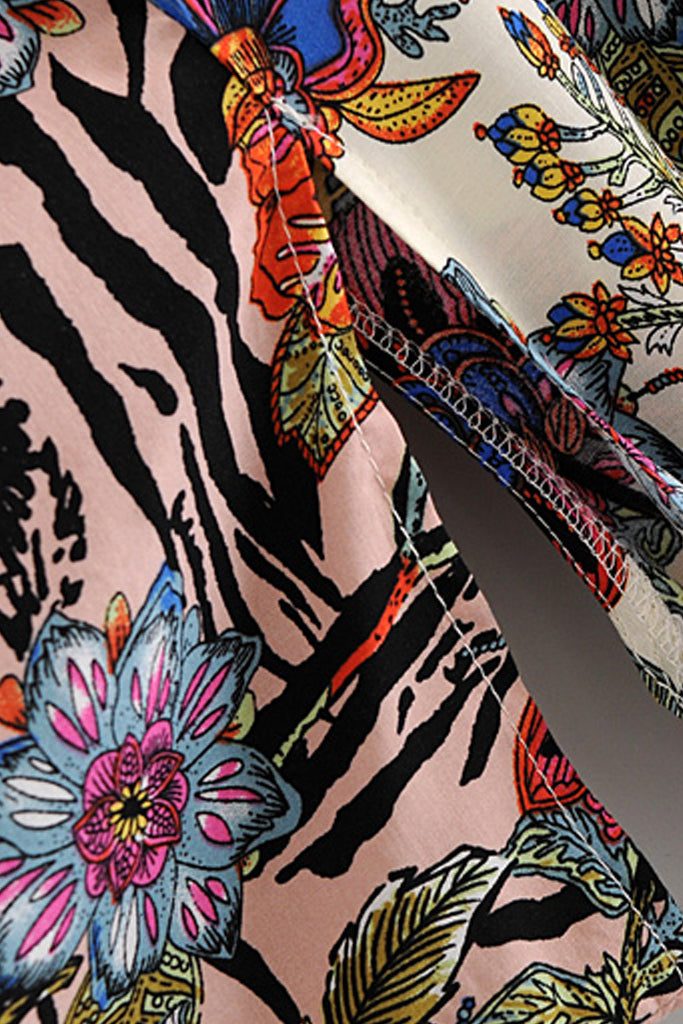 Hymani Πολύχρωμο Εμπριμέ Κιμονό με Animal Print | Γυναικεία Ρούχα - Beachwear - Loungewear