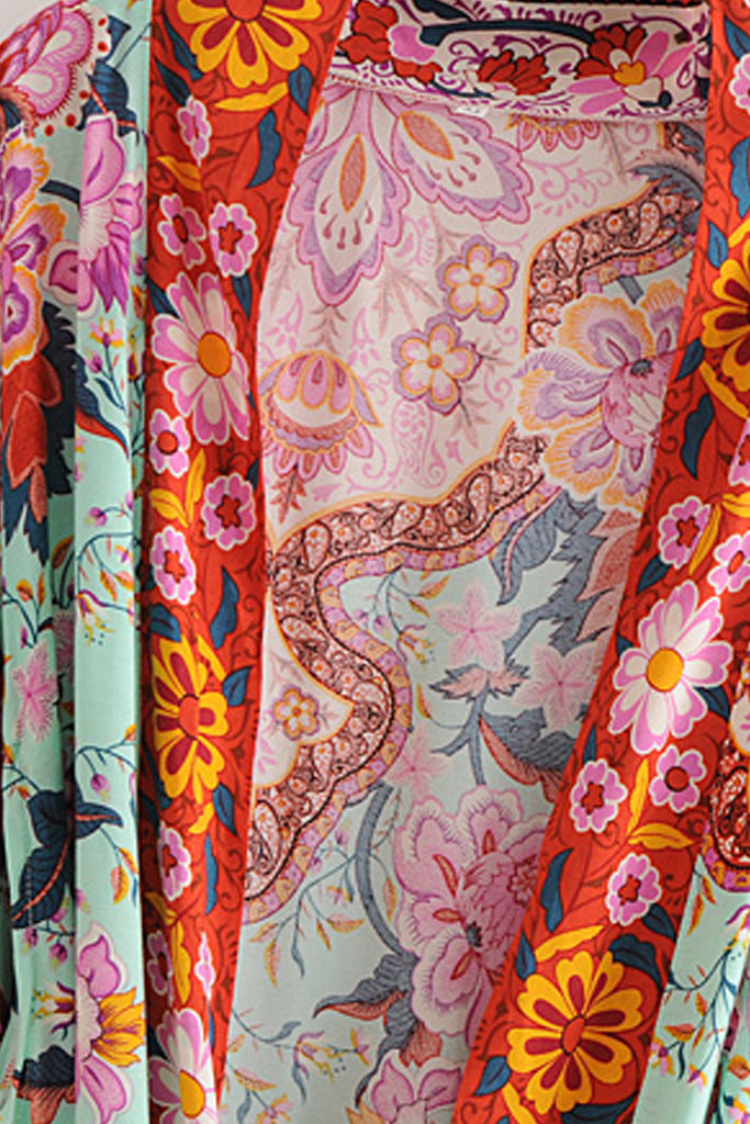 Sora Πολύχρωμο Φλοράλ Εμπριμέ Κιμονό | Γυναικεία Ρούχα - Beachwear - Loungewear