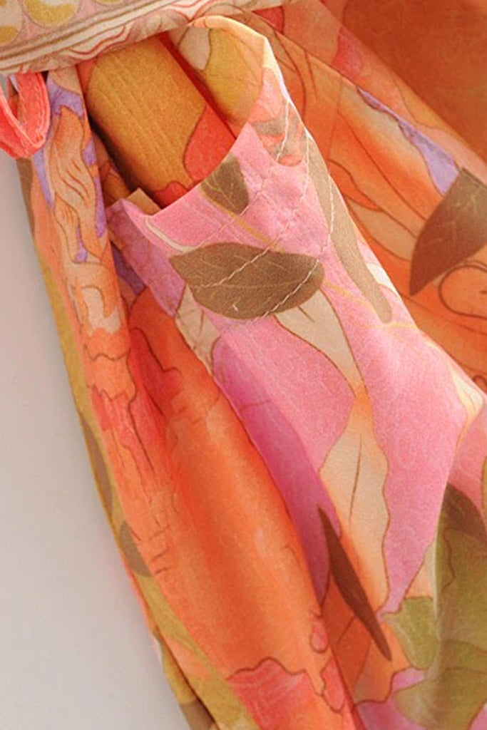 Mieko Σομόν Πολύχρωμο Εμπριμέ Κιμονό | Γυναικεία Ρούχα - Beachwear - Loungewear