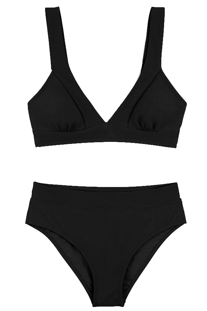 Badina Black Monochrome Bikini Swimwear
