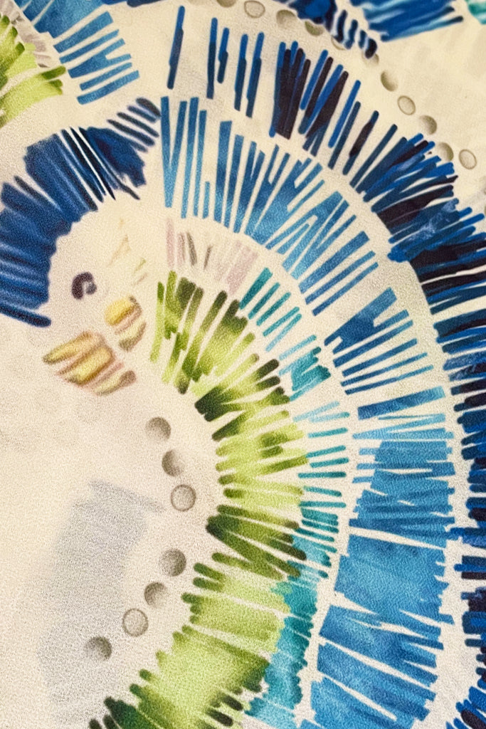 Brazy Μπλε Εμπριμέ Ολόσωμο Μαγιό με Παρεό | Γυναικεία Μαγιό Παρεό - Ολόσωμα - Swimwear | Brazy Blue Printed One Piece Swimsuit with Pareo Set