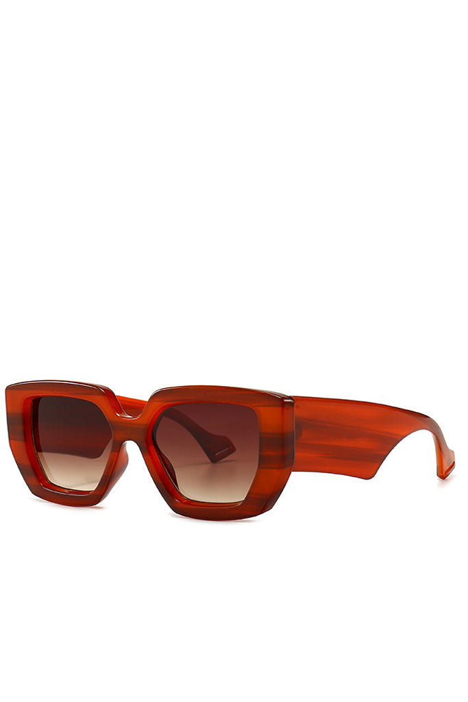 Amberta Κεχριμπαρί Tετράγωνα Fashion Γυαλιά Ηλίου | Γυναικεία Γυαλιά Ηλίου - Regardez Amberta Amber Oversized Square Fashion Sunglasses