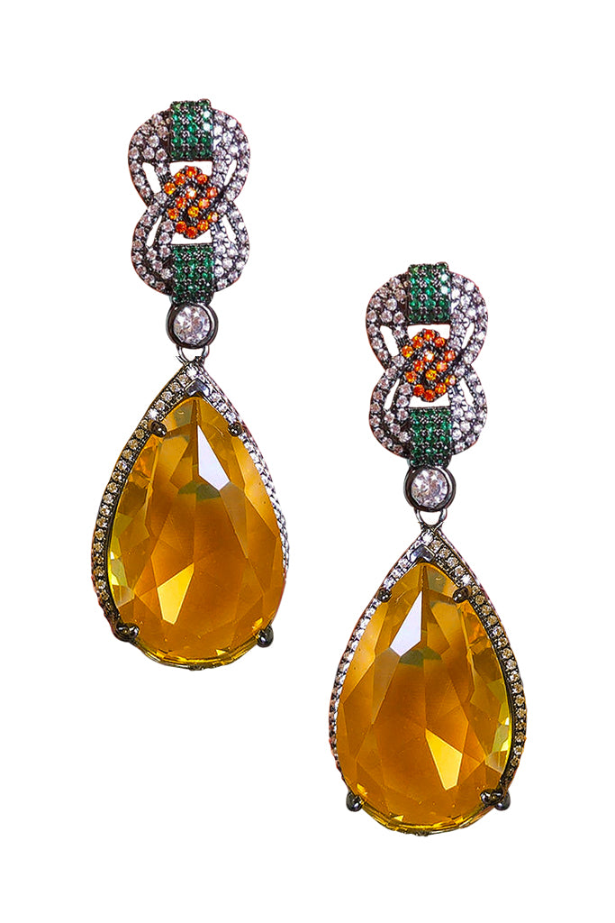 Savanna Spots Skoylarikia Me Krystalla Crystal Earrings