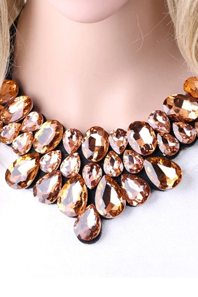 Donia Κολιέ με Ροζ Κρύσταλλα - Vanity Her | Κοσμήματα - Κολιέ Donia Necklace with Pink Glass Crystals