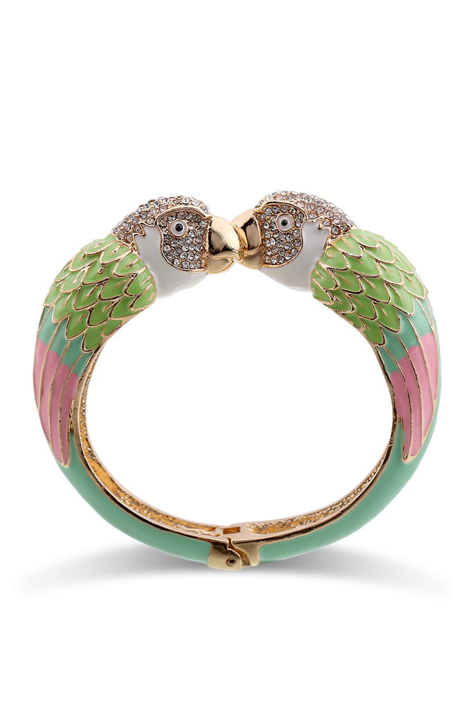 Kissing Parrots Πολύχρωμο Βραχιόλι Χειροπέδα | Κοσμήματα Βραχιόλια Kissing Parrots Multicolor Cuff Bracelet