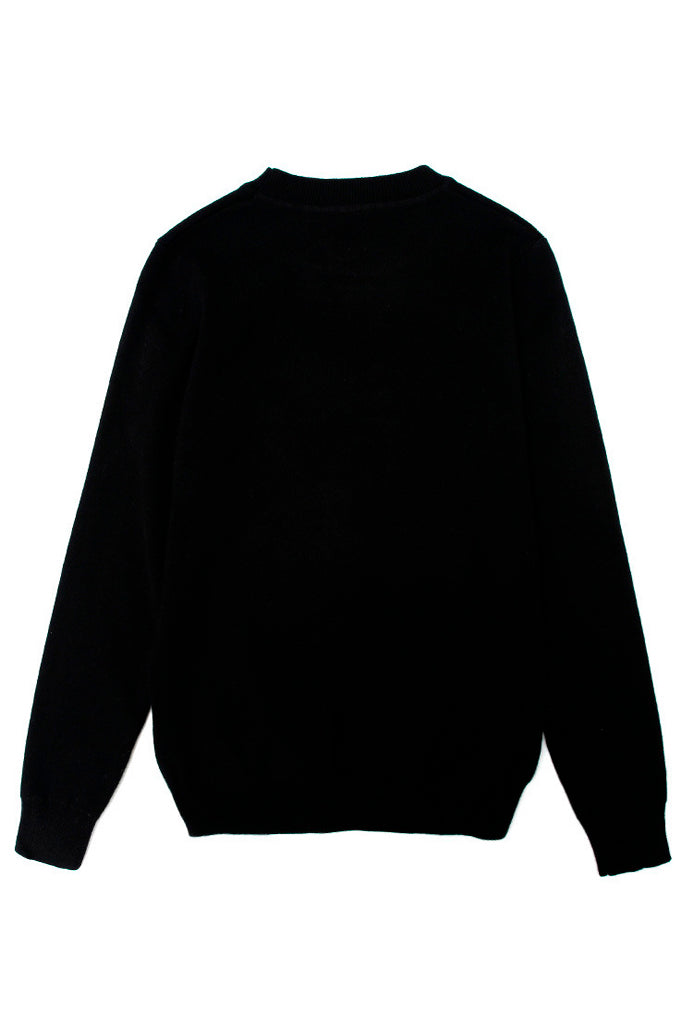 Red Lips Μαύρο Πουλόβερ με Σχέδια