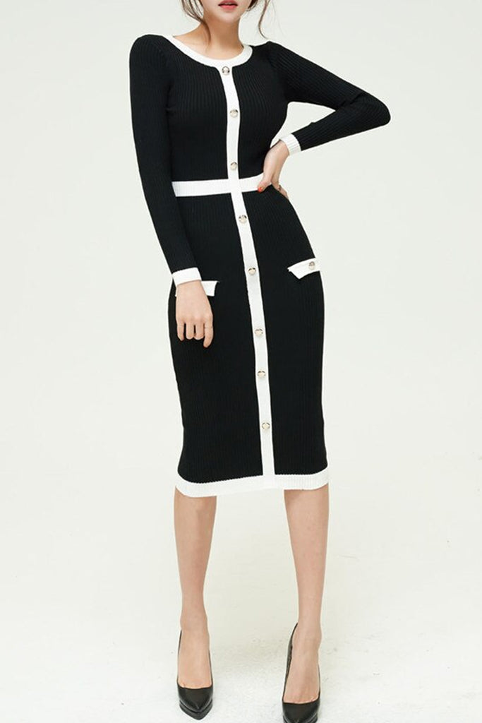 Tobily Μαύρο Πλεκτό Φόρεμα | Γυναικεία Ρούχα - Φορέματα