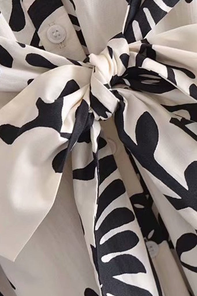 Zahelda Ασπρόμαυρο Φλοράλ Φόρεμα | Γυναικεία Ρούχα - Φορέματα