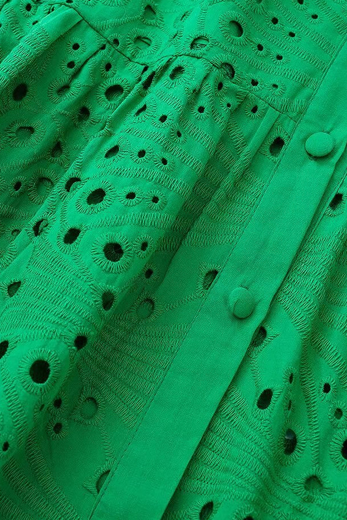 Jalia Πράσινο Φόρεμα με Διάτρητα Σχέδια | Γυναικεία Ρούχα - Φορέματα