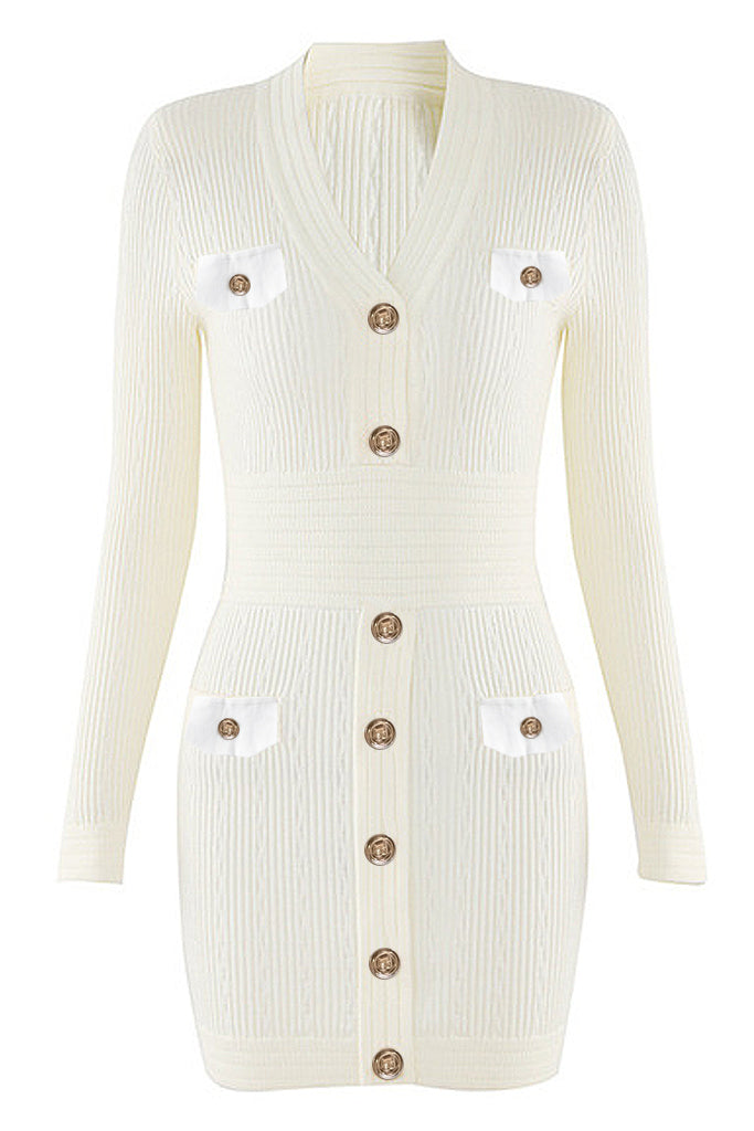 Merlia Πλεκτό Εφαρμοστό Φόρεμα