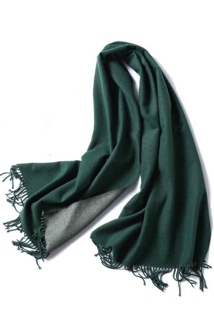 Malenia Γκρι Κυπαρισσί Δίχρωμη Εσάρπα Κασκόλ | Γυναικεία Αξεσουάρ