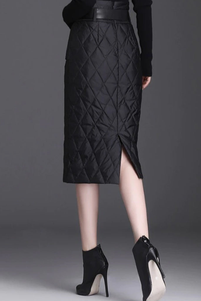 Hanna Μαύρη Καπιτονέ Φούστα | Γυναικεία Ρούχα - Φούστες