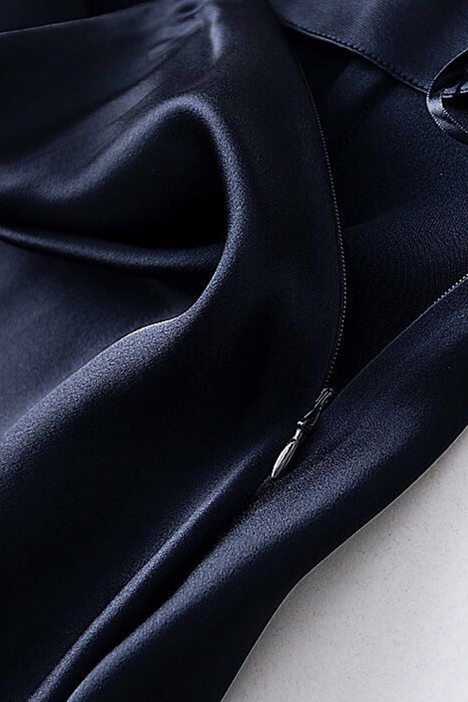 Tempy Μαύρη Σατέν Ασύμμετρη Φούστα