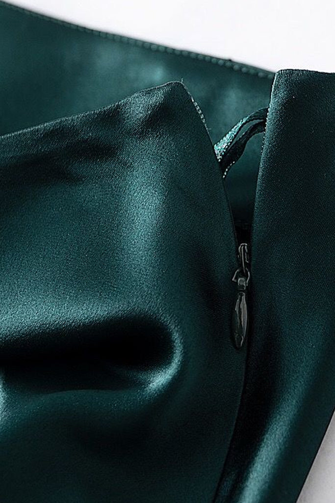 Tempy Μαύρη Σατέν Ασύμμετρη Φούστα