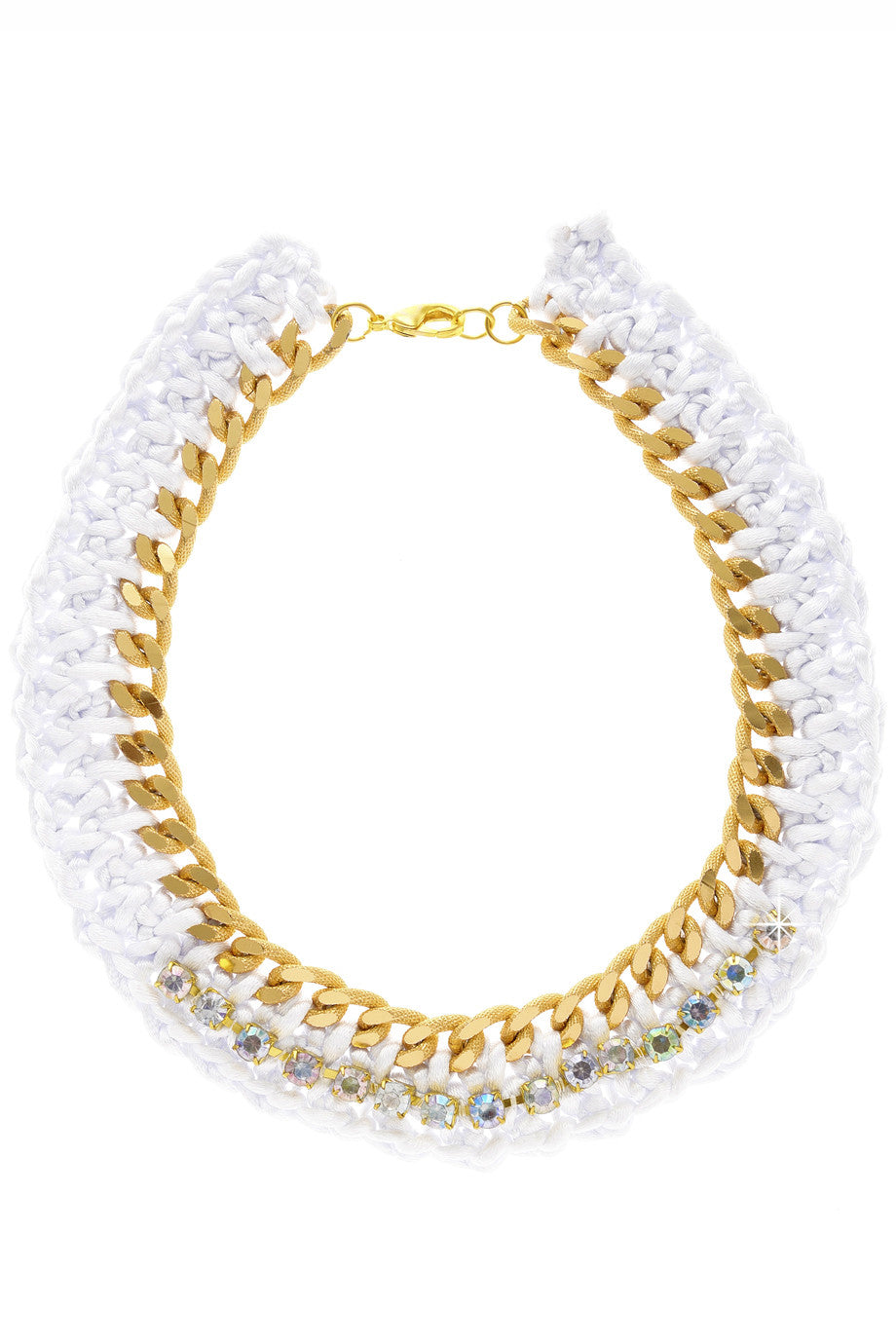 Λευκό Πλεκτό Κολιέ | Κοσμήματα