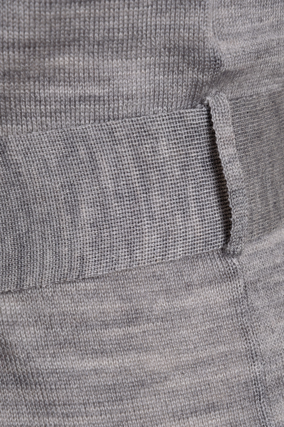 Iva Γκρι Πλεκτή Ζακέτα με Βολάν