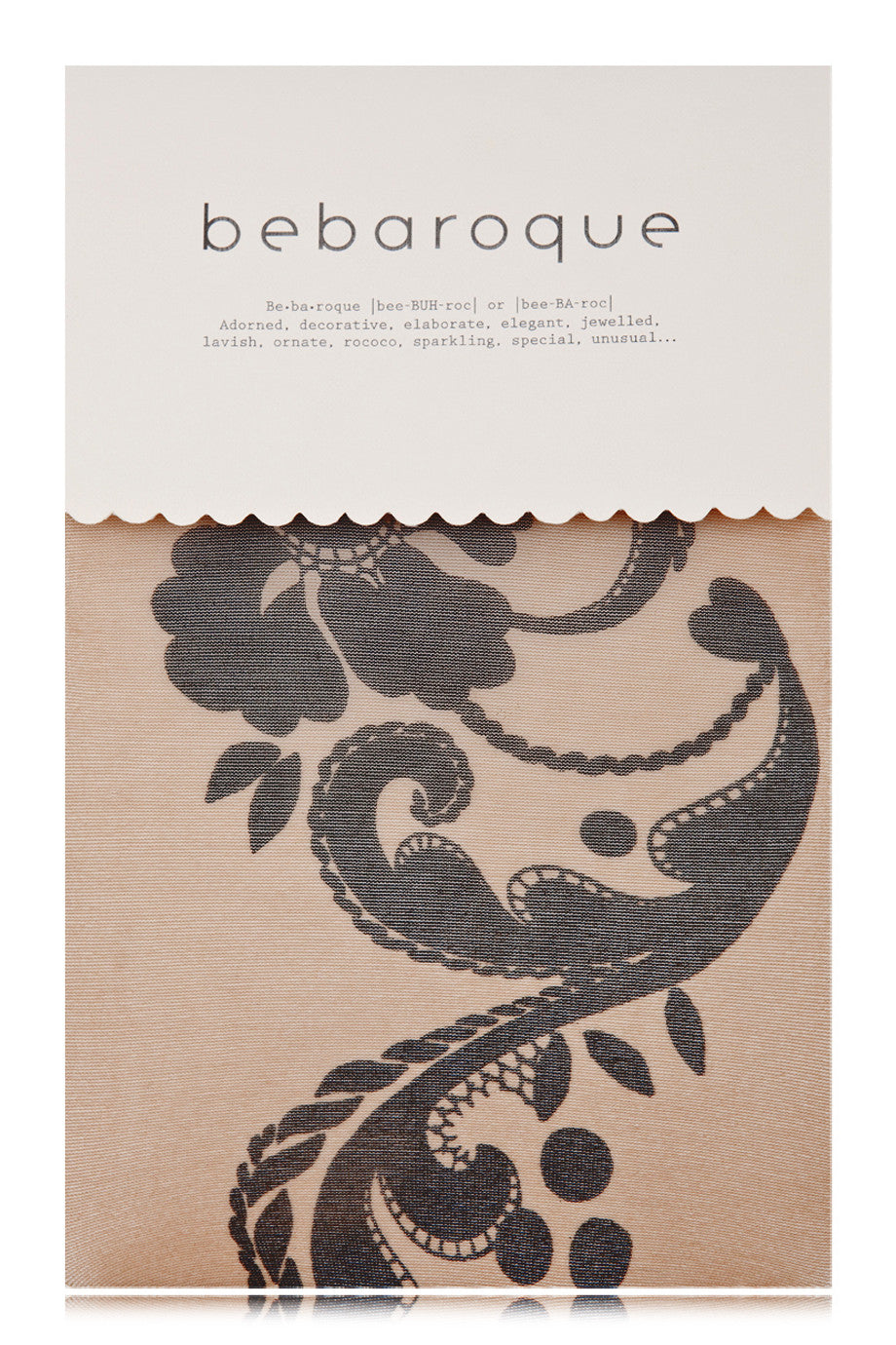 BEBAROQUE SEA HOLLY Mπεζ Διάφανο Καλσόν με Σχέδια