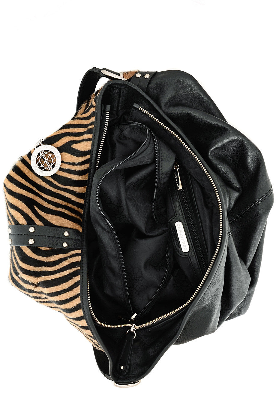 ZEBRINA Leather Shoulder Bag