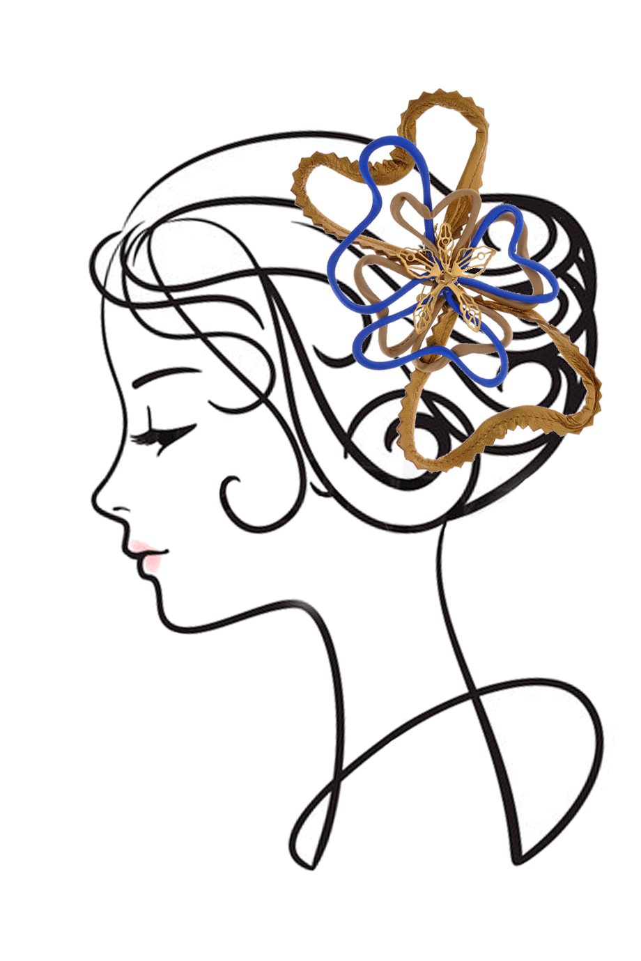 COLETTE MALOUF LEATHER HOOPS Κοκαλάκι Μαλλιών