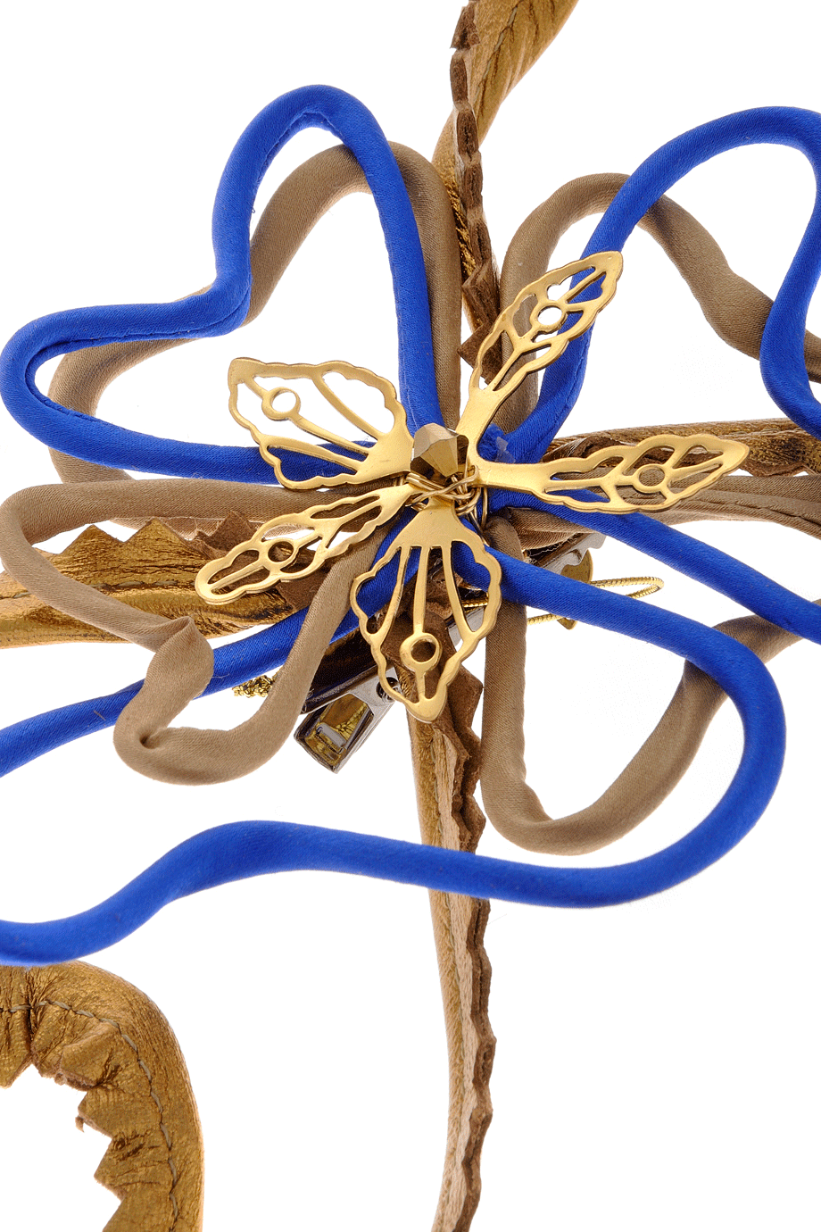 COLETTE MALOUF LEATHER HOOPS Κοκαλάκι Μαλλιών