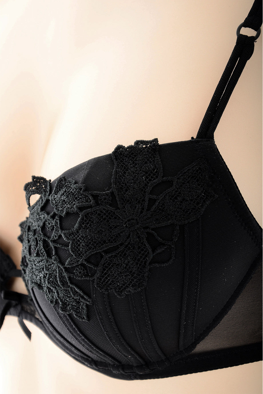 Mαύρο Σουτιέν με Δαντέλα - Cotton Club | Γυναικεία Εσώρουχα
